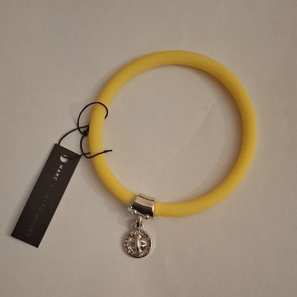 Marc Jacobs Yellow Bracelet with Silver Charm